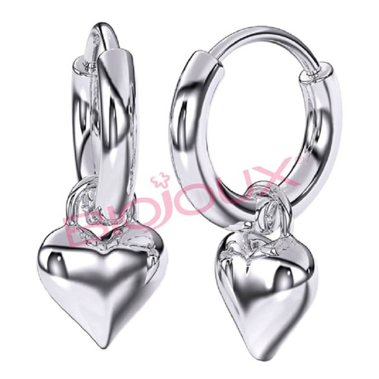 BJT227 ORECCHINO HOOP HEART