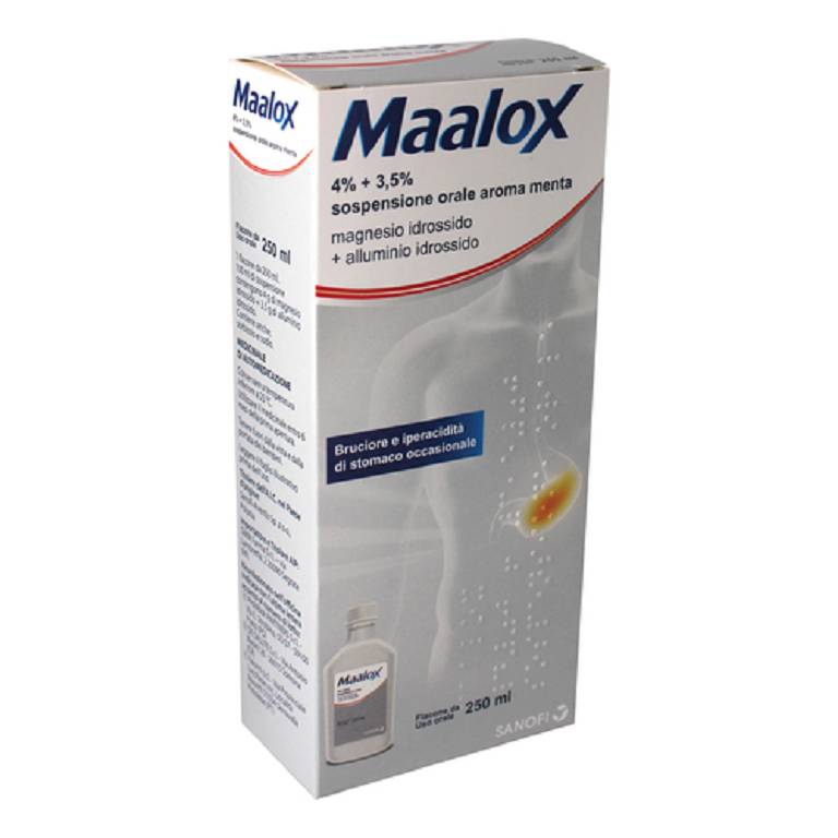 MAALOX*OS SOSP 250ML 4%+3,5%