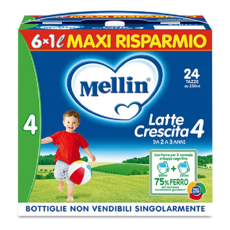 MELLIN 4 LATTE CRESCITA 1L 6PZ